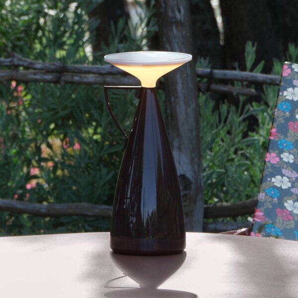 Kartell stolová LED lampa Camomille, tmavočervená, stmievateľné, Červená, Obývacia izba / jedáleň, Plast, Dizajn