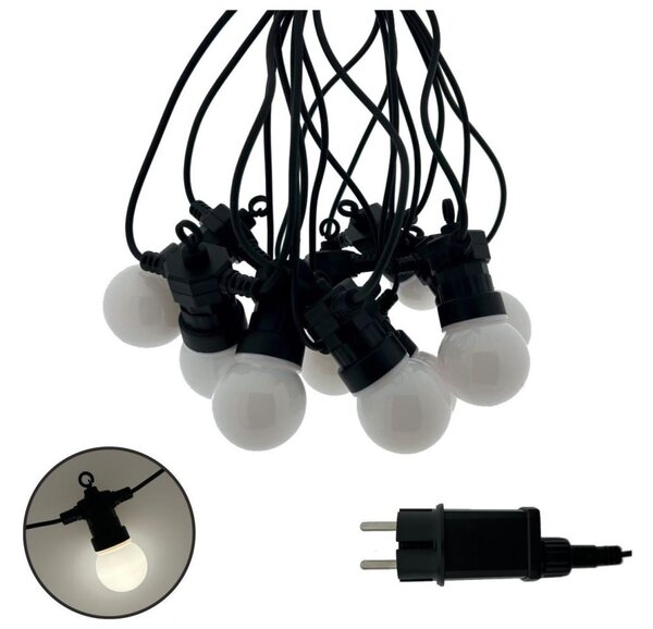 LED vonkajšia dekoratívna reťaz 10xLED/0,36W/230V 4,5 m IP44 čierna