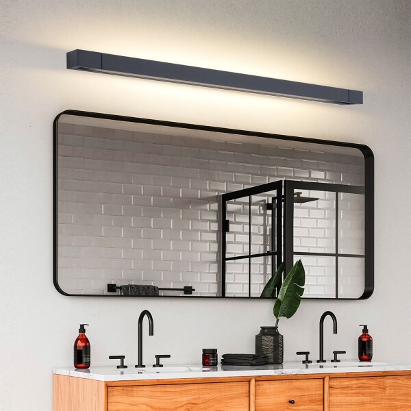 Brilagi-LED Kúpeľňové osvetlenie zrkadla AQUA LINE LED/24W/230V 90 cm IP44 čierne