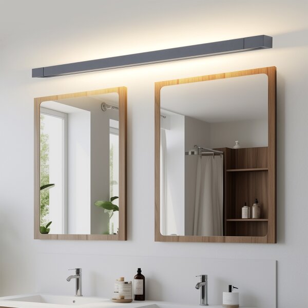 Brilagi-LED Kúpeľňové osvetlenie zrkadla AQUA LINE LED/36W/230V 120 cm IP44 antracit