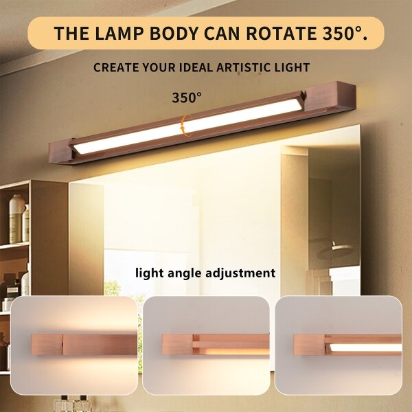 Brilagi-LED Kúpeľňové osvetlenie zrkadla AQUA LINE LED/18W/230V 60 cm IP44 bronz