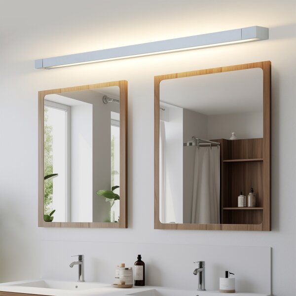Brilagi-LED Kúpeľňové osvetlené zrkadlo AQUA LINE LED/36W/230V 120 cm IP44 matný chróm