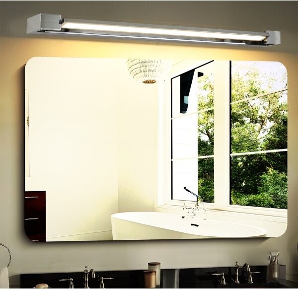 Brilagi-LED Kúpeľňové osvetlené zrkadlá AQUA LINE LED/24W/230V 90 cm IP44 lesklý chróm