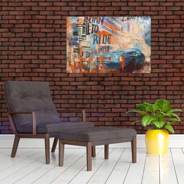Obraz - Zrodený na jazdu (90x60 cm)