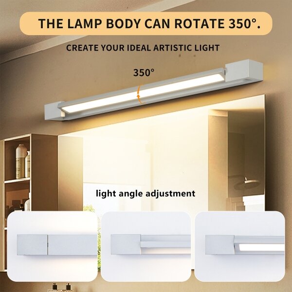 Brilagi-LED Kúpeľňové osvetlené zrkadlo AQUA LINE LED/18W/230V 60 cm IP44 matný chróm
