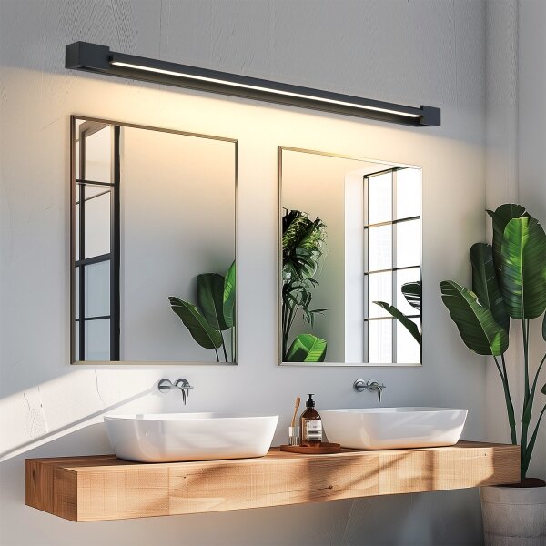 Brilagi-LED Kúpeľňové osvetlenie zrkadla AQUA LINE LED/36W/230V 120 cm IP44 čierne