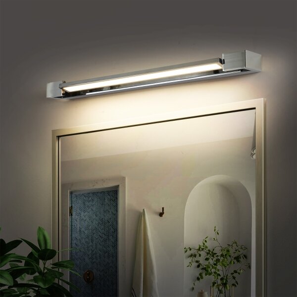 Brilagi-LED Kúpeľňové zrkadlo s osvetlením AQUA LINE LED/18W/230V 60 cm IP44 lesklý chróm