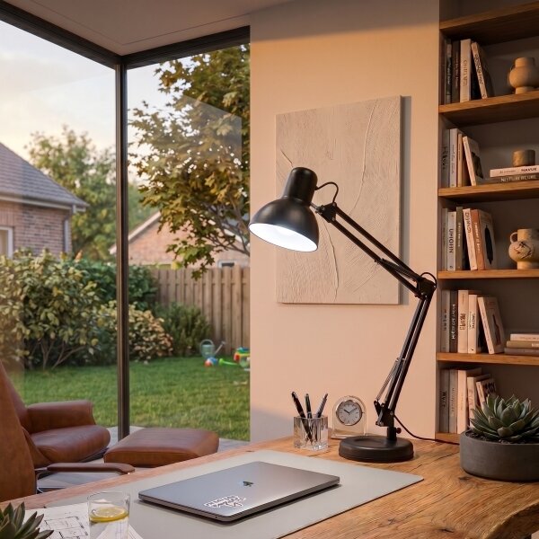 BRILAGI - Stolná lampa ROMERO 1xE27/60W/230V čierna