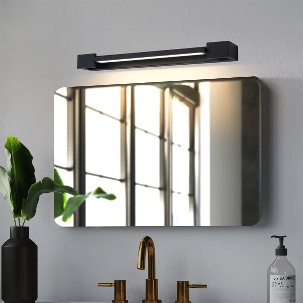 Brilagi-LED Kúpeľňové osvetlenie na zrkadlo AQUA LINE LED/12W/230V 45 cm IP44 čierne