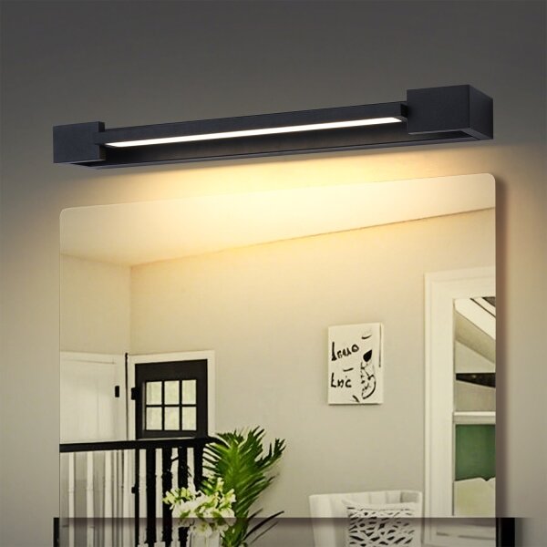 Brilagi-LED Kúpeľňové osvetlenie na zrkadlo AQUA LINE LED/12W/230V 45 cm IP44 čierne
