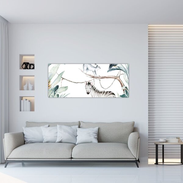 Obraz - Exotické zvieratká (120x50 cm)