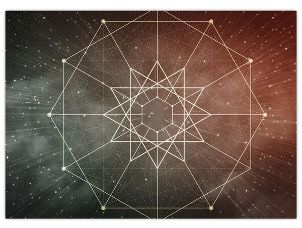 Obraz - Vesmírny dodecagram (70x50 cm)