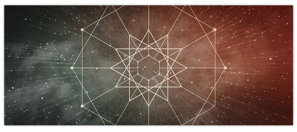 Obraz - Vesmírny dodecagram (120x50 cm)