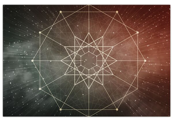 Obraz - Vesmírny dodecagram (90x60 cm)