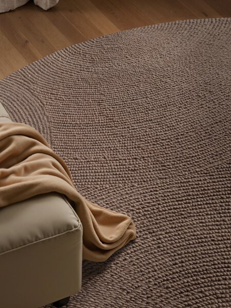 Hanse Home, Kusový koberec Calmio 106219 Taupe kruh, 120x120 (priemer) kruh, hnedá, obývacia izba
