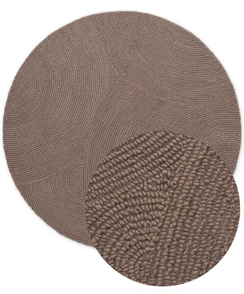 Hanse Home, Kusový koberec Calmio 106219 Taupe kruh, 120x120 (priemer) kruh, hnedá, obývacia izba