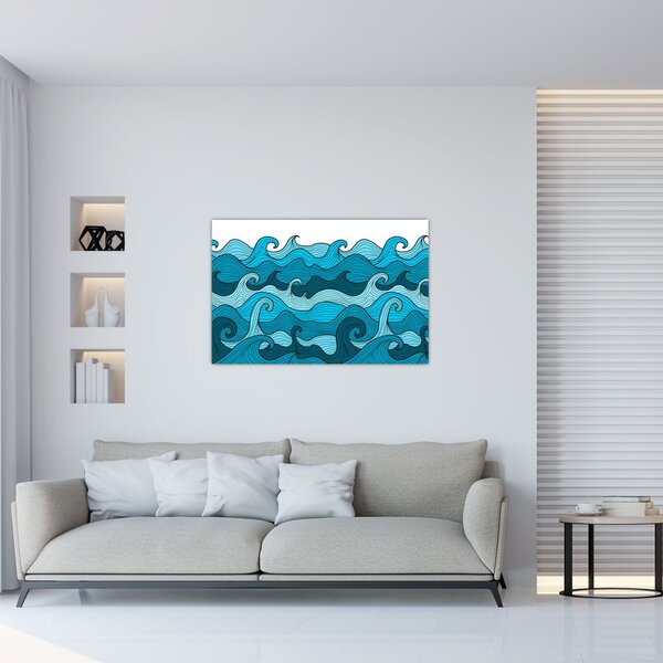 Obraz - Abstrakcia, more (90x60 cm)