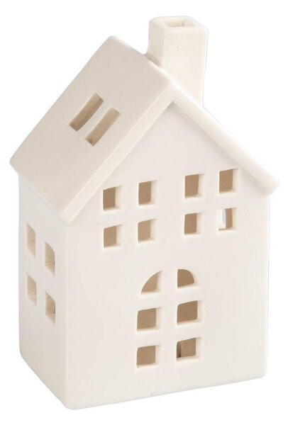 Retlux - Porcelánový domček na sviečku 14,5 cm biela