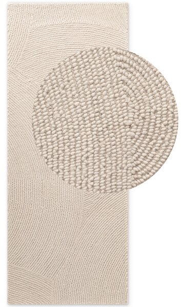 Hanse Home, Behúň Calmio 106220 Natural White, 80x200, biela, obývacia izba