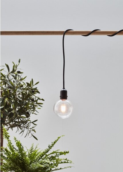 Markslöjd 107989- LED vonkajšie závesné svietidlo GARDEN24 LED/2,86W/24V IP44 čierne/priehľadné