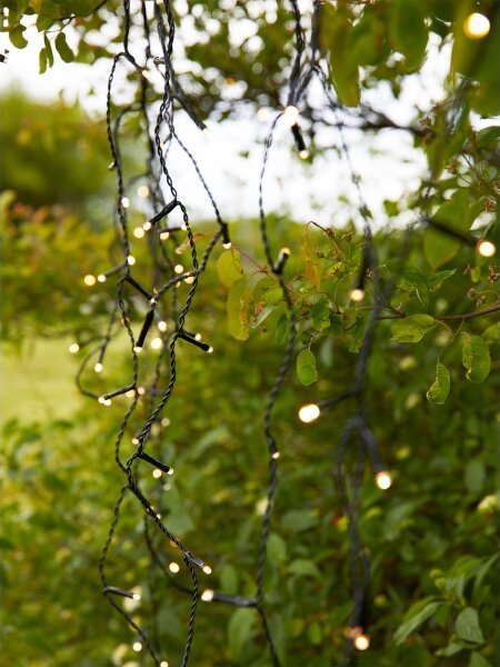 Markslöjd 108179-LED Vonkajší vianočný záves GARDEN24 160xLED/24V 3,1m teplá biela