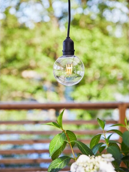 Markslöjd 107989- LED vonkajšie závesné svietidlo GARDEN24 LED/2,86W/24V IP44 čierne/priehľadné