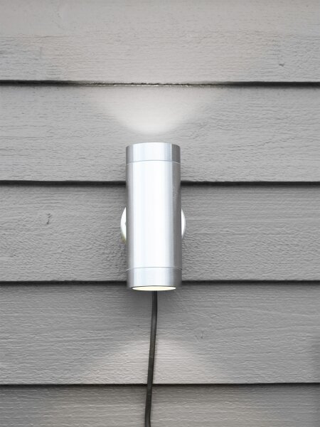 Markslöjd 108170 - Vonkajšie LED nástenné svietidlo GARDEN24 2xLED/3W/24V IP44 s matným chrómom