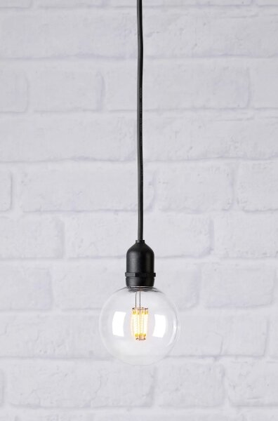 Markslöjd 107989- LED vonkajšie závesné svietidlo GARDEN24 LED/2,86W/24V IP44 čierne/priehľadné