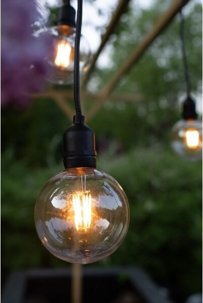 Markslöjd 107989- LED vonkajšie závesné svietidlo GARDEN24 LED/2,86W/24V IP44 čierne/priehľadné