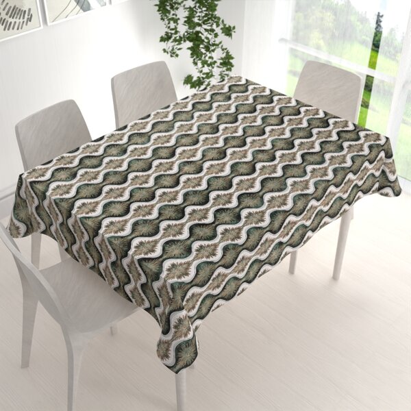 Biante Bavlnený obdĺžnikový obrus Sandra SA-542 Okrasné hviezdy na zelenom/bielom 50x100 cm