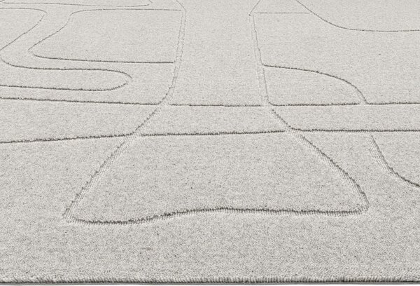 Svetlosivý vlnený koberec 200x300 cm Morphic – Agnella