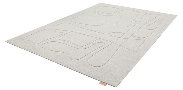 Svetlosivý vlnený koberec 200x300 cm Morphic – Agnella