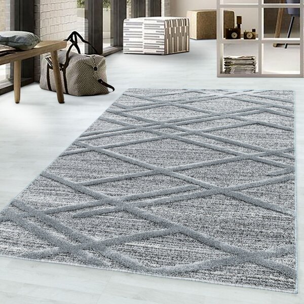 Ayyildiz , Kusový koberec Pisa 4706 Grey, 80x150, šedá, obývacia izba