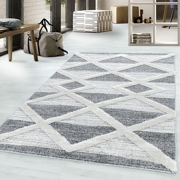 Ayyildiz , Kusový koberec Pisa 4709 Grey, 80x150, šedá, obývacia izba