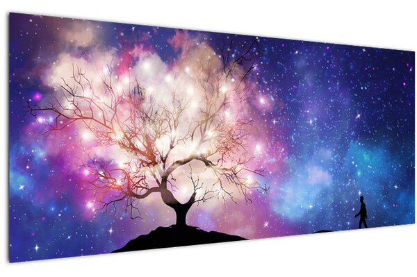 Obraz - Vesmírny strom (120x50 cm)