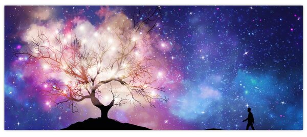 Obraz - Vesmírny strom (120x50 cm)