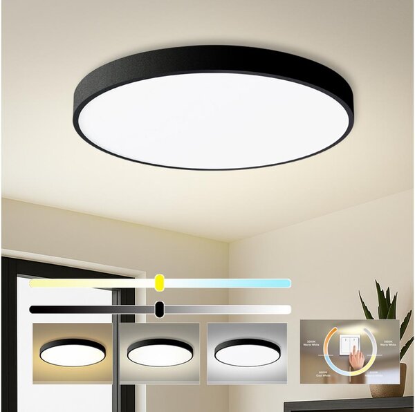 Brilagi - LED stropné svietidlo POOL LED/100W/230V 3000/4000/6000K pr. 80 cm čierne