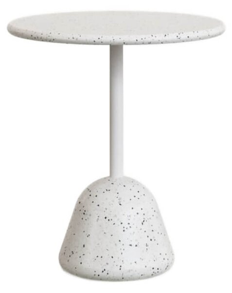MUZZA Záhradný stolík aura Ø 70 cm biely
