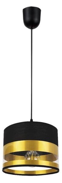 Luster na lanku MILO 1xE27/60W/230V zlatá/čierna