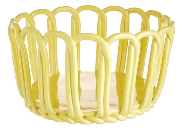 CRAFT Keramický košík 25 cm - žltá