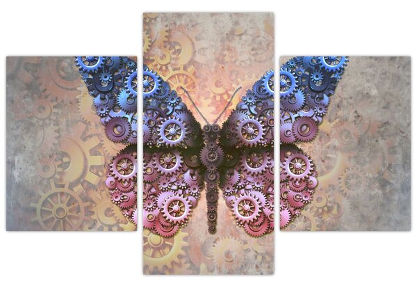 Obraz - Steampunk motýľ (90x60 cm)