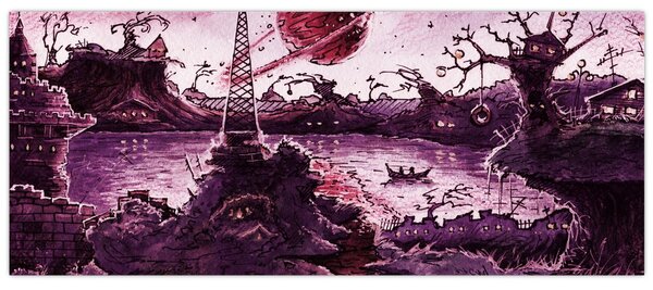Obraz - Očarovaná dedina (120x50 cm)
