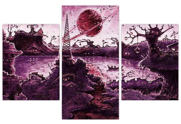 Obraz - Očarovaná dedina (90x60 cm)