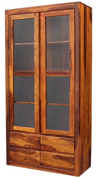 Vitrína Tina 100x200x45 z indického masívu palisander