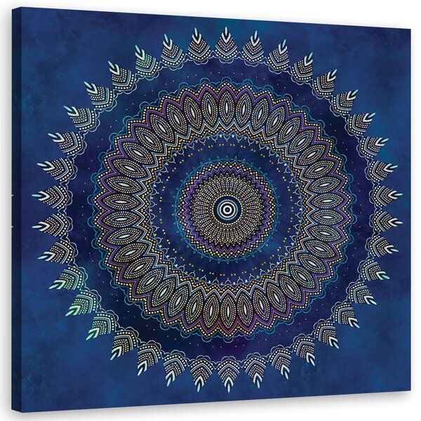 Obraz Modrá mandala - Andrea Haase Veľkosť: 40 x 40 cm, Prevedenie: Obraz na plátne