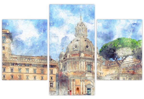 Obraz - Kostol Santa Maria di Loreto, Rím, Taliansko (90x60 cm)