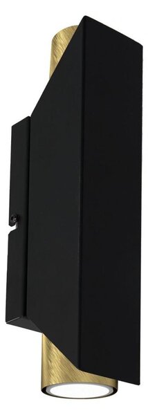 Nástenné svietidlo WALL 2xGU10/8W/230V čierna/mosadz