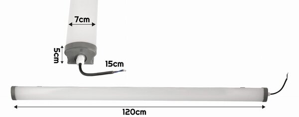 BERGE LED panel LEO čierny - 120cm - 50W - 230V - neutrálna biela