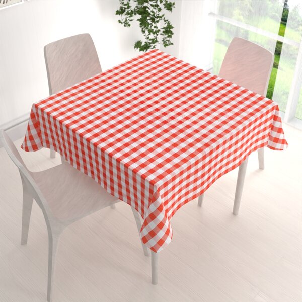 Biante Teflónový štvorcový obrus TF-071 Červeno-biela kocka 50x50 cm