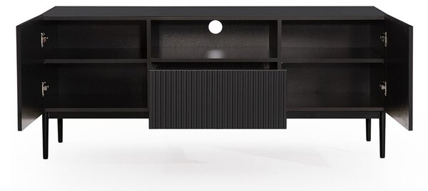 TV stolík Nicole 150 cm s otvorenou policou - čierny mat
